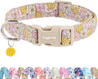 Faygarsle Floral Girl Dog Collar, Cotton Fabric by Faygarsle