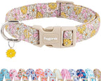Faygarsle Floral Girl Dog Collar, Cotton Fabric by Faygarsle