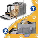 Pet Carrier Bag for Cats, Cat Soft-Sided Carriers Collapsible Ventilated - Image 3