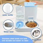 Automatic Cat Food and Water Dispenser Set 2 in 1, All-in-One Gravity Pet Feeder - Image 5