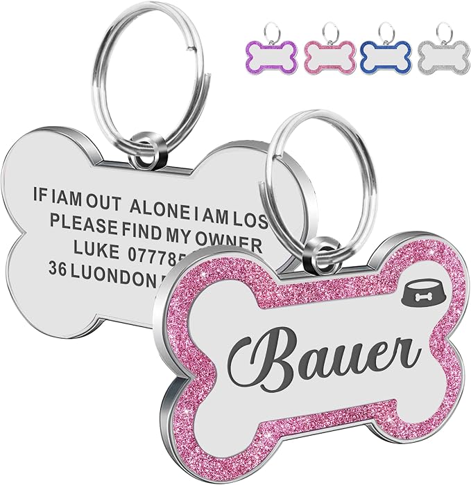 Dog Tags Personalized for Pets Dog Name Tags Personalized Dog Tag Engraved by EDSG