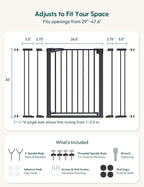 Babelio 36" Tall Baby Gate, 29-48" Auto-Close and Pressure Mounted Baby Gate - Image 7