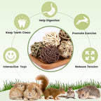 VESPRO Bunny Chew Grass Balls, Rolling Chew Toys - Image 4