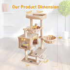 KIYUMI Cat Tree Cat Tower Condo - Image 2