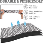 Dog Food Mat 12X20 Inch Pet Feeding Absorbent Mats - Image 2