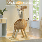 PAWZ Road Modern Cat Tree 46” Cat Dinosaur Tower - Image 5