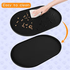 100% Waterproof 1.0" Raised Edge BPA Free Silicone Dog Food Mat, Pet Cat - Image 4