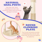 Allewie 55.5 in Cat Tree for Indoor Kitties/Soft Plush Perches/Multi-Level Cat - Image 5