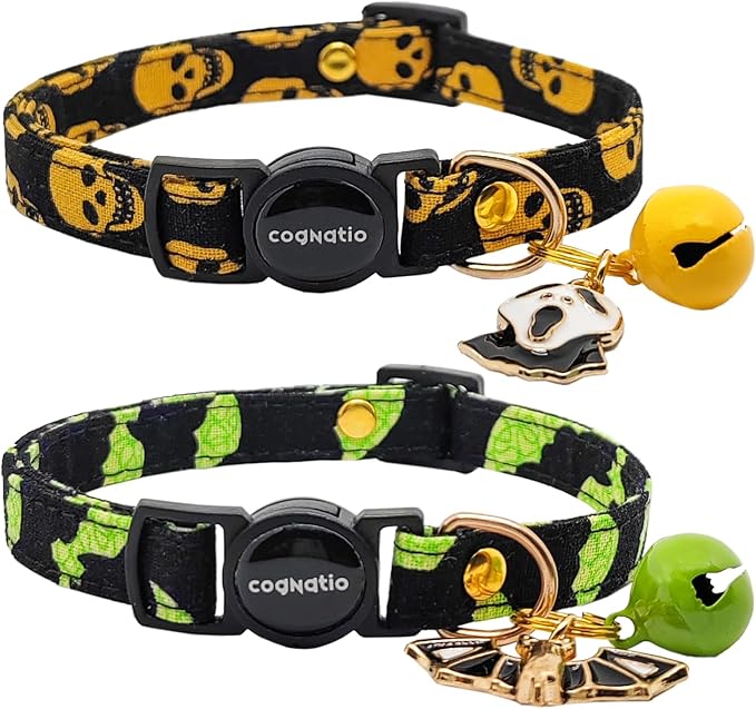 2 Pack Cotton Breakaway cat Collars by Cognatio