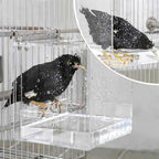 Hanging Bird Bath Cube Bird Bathtub Bath Shower Box Bowl Cage Accessory - Image 3