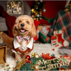Dog Collar, Christmas Dog Collar Plaid Pet Collar Bow Holiday Bows Girl Boy - Image 6