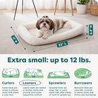 FurHaven Dog Bed for Extra Small Dogs & Cats, Bolster Crate Pad - Image 3