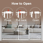 WAOWAO Baby Gate 85.83-95.25" Extra Wide Pressure Mounted Walk Through Swing - Image 3