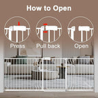 WAOWAO Baby Gate 43.3-52.75" Extra Wide Pressure Mounted Walk Through Swing - Image 4