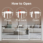 WAOWAO Baby Gate 100-109.41" Extra Wide Pressure Mounted Walk Through Swing - Image 5