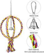 Litewoo Bird Swing Perch Stand Cotton Rope 2 Two Rings Toy - Image 3
