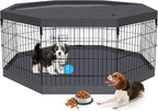 Foldable Metal Wire Dog Pen Pet Playpen Dog Fence Indoor Exercise Pen Enclosure by Peekaboo