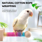 9" Hanging Bird Perch Toy for Cage, 360° Silent Free-Spin, Wooden Bird Cage - Image 4