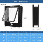 CEESC Large Cat Door for Interior/Exterior Door, Weatherproof, Rotary 4 Way - Image 4
