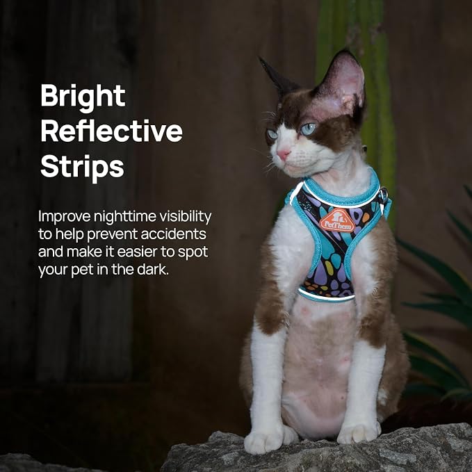 Cat Harness and Leash Set, Step-in Escape Proof Adjustable Vest Harness - Image 3