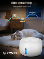 SIBAYS 3.5L Cat Water Fountain, 118oz Large Capacity Pet Water Fountain - Image 4