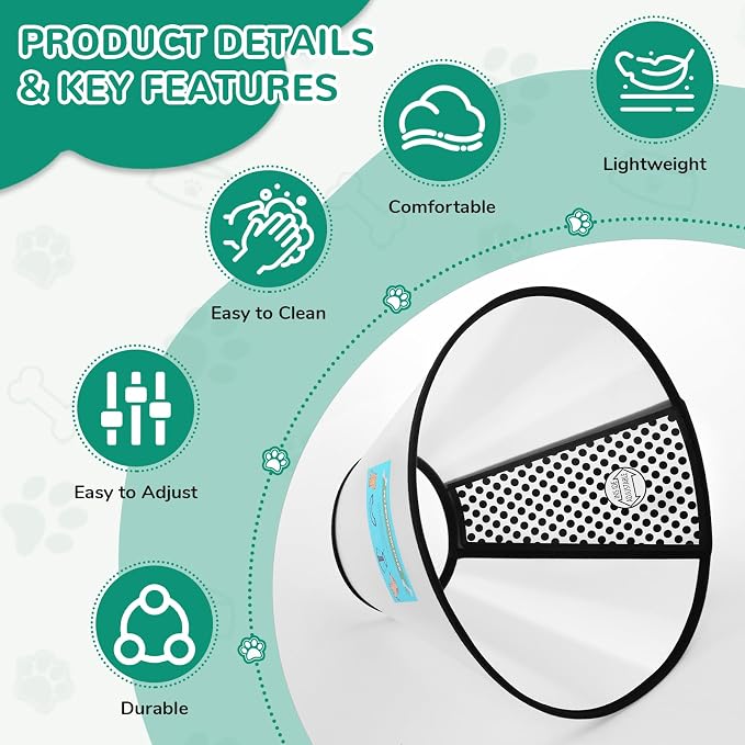 GLADOG Soft Cone Collar, Adjustable E-Collar - Image 3