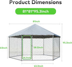 6.8x6.8 FT Large Outdoor Dog Kennel Outside - Image 6
