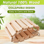 Jorewood Chicken Coop Toy Natural Wooden Chicken Swing & Bridge Toys - Image 4