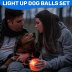 6 Pack 3.5" Light Up Squeaky Dog Toy Balls, Spiky Dog Balls - Image 3