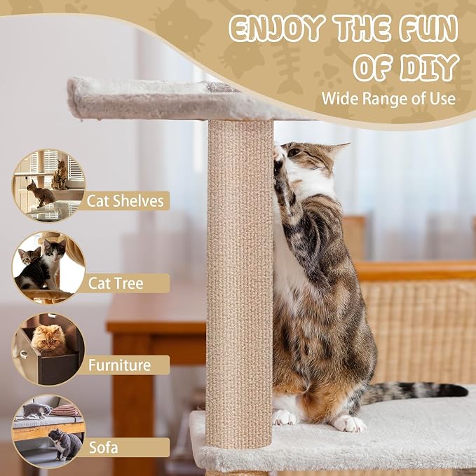 Climbing Cat Scratcher Mat Trimmable Cat Scratching Post Carpet 39.3’’x15.8’’ - Image 6