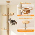 Floor to Ceiling Cat Tree Tower - Image 5