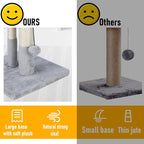 Dimaka Tall Cat Scratching Post, Double Lower Posts Extra Stable Cat Post Tree - Image 6