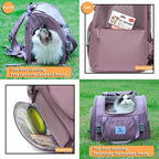 Pet Backpack Carrier for Small Dogs Medium Cats, Breathable and Collapsible - Image 4