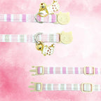 Elegant little tail 2 Pack Cat Collar-Pink Strip Cotton Breakaway Cat Collars - Image 4