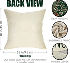 Fahrendom Winter Vibes Green Decorative Throw Pillow Covers 18 x 18 Set of 4 - Image 3