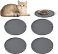 Arespark Cat Food Mat, Round Eating Plates Tray by Arespark