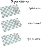 Ralxion Checkered Dog Feeding Mat, Absorbent Mats - Image 5