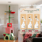 PETEPELA 83-108'' Floor to Ceiling Christmas Cat Tree - Image 2