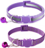 Purple Reflective Cat Collar by HimyBB