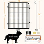 Yaheetech Dog Playpen Outdoor, 32 inch 2 Panels Dog Pen Indoor Heavy Duty Puppy - Image 4
