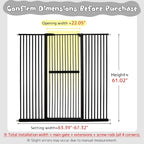 Lumizone Extra Tall Cat Gate 61.02" High Pressure Mounted Extra Wide - Image 2