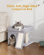 14in Cat Tree Tower with 20 * 16.5in Perch Bed and Washable Top - Image 7