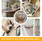 JOYELF Cat Hammock Bed, Large Reversible Cat Cage Hammock Hanging Soft Pet Bed - Image 6