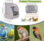 Bird Backpack Carrier with Front Zipper Opening, Portable Bird Travel Carrier - Image 3