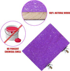 7 Pcs Bird Perch Stand Toy, Wood Parrot Stand Platform Colorful Sand Paw - Image 2
