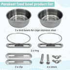 PINVNBY Stainless Steel Bird Bowl Parrot Food Water Bowls - Image 6