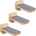 ESPETS Set of 3 Natural Wood Cat Wall Steps Floating Ladder Stairs- Wall by ESPETS