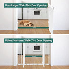 Babelio 31.5-55" No Bottom Bar Baby Gate Extra Wide, 2-in-1 Auto Close Dog Gate - Image 7