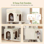 Globlazer Cat Tower for Multiple Indoor Cats, 52 inch Heavy Duty Cat Tree - Image 3