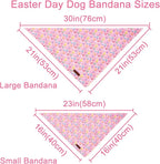 Easter Day Dog Bandana, UP URARA PUP Easter Eggs Triangle Bid Scarf - Image 3